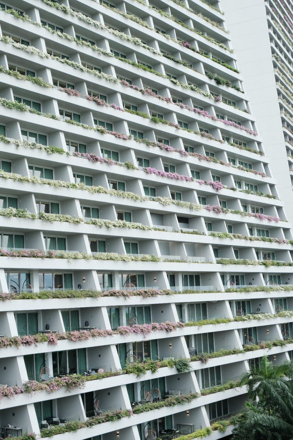 Balcony stack, looking up